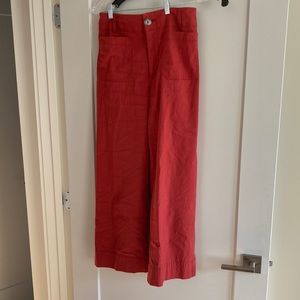 Anthro high waisted wide leg crops